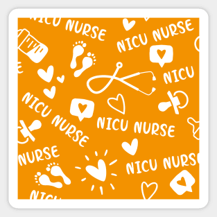 nicu nurse - orange Sticker